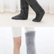 Elderly Knee Warmers, Warm Knee Pads For Cold Legs, Long Tube Leg Warmers For Knee Joint Protection, Thick Fleece Leg Warmers For Air-Conditioned Rooms And Sleeping