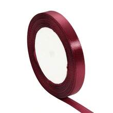 25 Yards/Roll Burgundy Satin Ribbon, Solid Shiny Fabric, Suitable For DIY Wedding Invitations, Bridal Bouquets, Gift Wrapping, Party Decorations, Sewing Crafts, Bridal Bouquet Accessories, Wedding Decorations - Burgundy - View 12