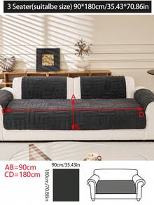 1pc Thick Plush Sofa Cushion Cover, Modern Simple Anti-Slip Warm Sofa Seat Pad, Dust-Proof Washable Sofa Slipcover, Soft & Fade-Resistant, Pet-Friendly, Fits L-Shaped Sofa And 1/2/3/4 Seater Sofa, Suitable For Bedroom, Office, Living Room