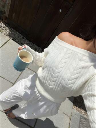 HoloChill Women's Casual Style Solid Color Raglan Sleeve Pullover Sweater, 2025 Autumn/Winter New Arrival