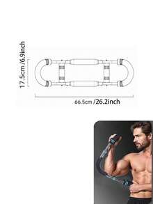 1pc Chest Expander Resistance Band, Multi-Function Fitness Shoulder & Chest Muscle Trainer, Home Gym Elastic Arm Strength Stretcher - Multicolor - View 3