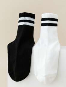 5 đôi tất dài đến bắp chân mùa thu/đông cho trẻ em, tất chấm bi chống trượt, tất sọc đa năng dành cho bé trai và bé gái học sinh - Nhiều màu - Xem 7