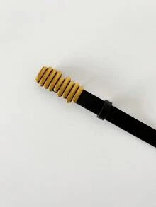 1 Stück schwarzer klassischer, Basic, eleganter, retro-lässiger Damengürtel, Herbst-/Wintermode-Accessoire, geeignet für lässige Hosen, Jeans, Alltag, Arbeit, Dates, Partys