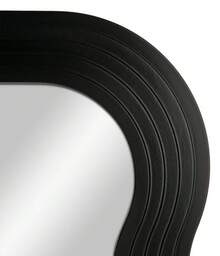 Floor Mirror With Stand, Full Length Irregular Wavy Mirror, Black Wavy Mirror