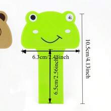[Toilet Accessories]Toilet Lid Lifter Handle With Strong Adhesive, Cute Cartoon Style Sanitary Lever Helper For Toilet Seat, No Drill Stick-On Pull Up Handle, Bathroom Hygiene Helper For Home Kids - Green - View 7