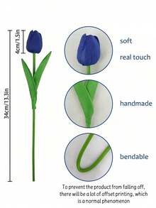 1/3/10/20 Pcs Blue Tulips, High-Quality Artificial Flowers, Realistic Touch Tulip Bouquets, Perfect For Weddings, Rooms, Homes, Hotels, Parties, Valentine's Day, Christmas, And Other Occasions, And Perfect For Gifts And New Year's Gifts.