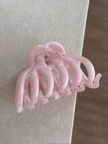 1pc Women's Claw-Shaped Polycarbonate Hair Clip, Suitable For Women, Suitable For Buns And French Curls, Gold Hair Accessory Clip, Hair Claw Clip, Hair Clip, Claw Hair Clip, Autumn/Winter Women's Holiday Outfit Hair Accessory Winter Hair Clutch