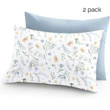 2 件装幼儿枕套，柔软弹力幼儿枕套，适合 13x18 枕头，舒适旅行儿童婴儿枕套，带信封封口