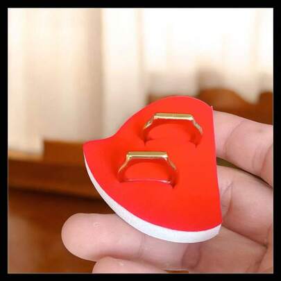 1 par de Anel Unissex Simples Geométrico de Aço Inoxidável – Banhado a Prata e Dourado A