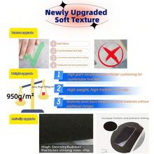 这款全新升级的地毯采用高密度950克/平方米规格，表面厚实柔软，显著提升了脚感舒适度。它具有优异的色牢度和耐磨性，底部还添加了防滑颗粒，增强了抓地力。浴室装饰 - 彩色 - 查看 8