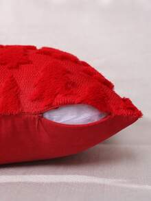 Funda de cojín con diseño de árbol de Navidad, cojín decorativo navideño de 18x18 pulgadas, decoración navideña, cojín de felpa suave roja y jacquard de piel sintética, adecuado para dormitorio, sofá, celebraciones navideñas y decoración del hogar en invierno X PTK009B18