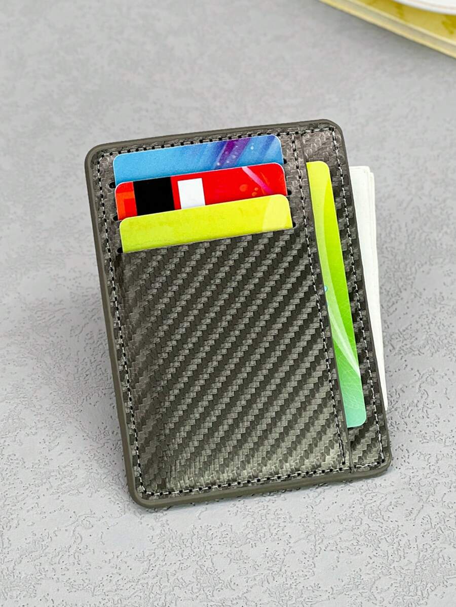 HOVI'S Classic Minimalist Card Holder Slim Portable Card & Cash Wallet, Multi-Function Coin Purse Christmas - Grey - View 1