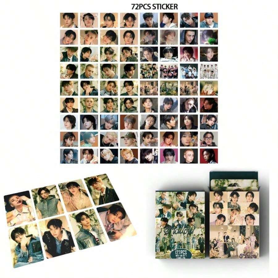 HOLLOW Album Photocards 127 PCS KPOP Photo Card Set Merch Boys And Girls Card Set 55 PCS Photocard And 40 PCS Stickers
