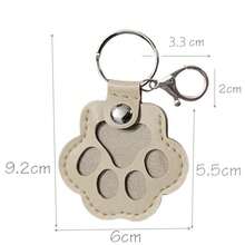 Cute Dog Paw Keychain, Cartoon Pet Hair Storage Leather Case Portable Pet Hair Memorial Keychain Pendant,Christmas,Christmas Decorations