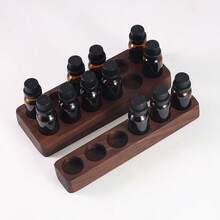Black Walnut & Pine Essential Oil Bottle Storage Box, Simple & Fashionable Aromatherapy Display Shelf