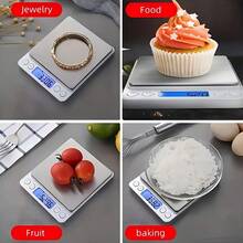 1pc Small Stainless Steel DigitalKitchen Scale, Palm Size, 3kg/0.1gMulti-Functional Pocket CookingScale, Mini Food Scale, Backlit LCDDisplay Professional ElectronicJewelry Scale,Leather Goods AndPC Function, Suitable For HomeCooking Scale, Travel, Food, KitchenSupplies, Baking Tools, Weight LossStainless Steel. Battery Not Included