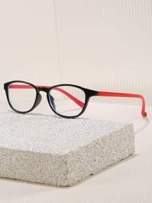 一副男女通用儿童小方框眼镜 - 复古休闲装饰眼镜 - 百搭装饰眼镜 - 采用优质PC材质，经久耐用且超轻设计 - 彩色 - 查看 5