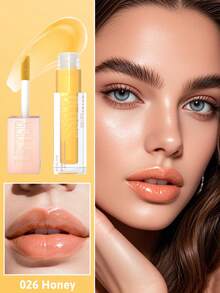 Maybelline 美寶林豐唇唇彩 + 玻尿酸唇彩，005 花瓣色，高光澤豐唇效果，增強唇部豐盈感，持久光澤，長效保濕，提升唇形，強效光澤，長效保濕 - 026 Honey - 查看 3