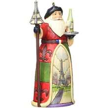 Enesco Jim Shore Heartwood Creek - Adorno Colgante de Resina de Papá Noel, 4.5 Pulgadas(Francés) - Tipo 5 - Ver 2