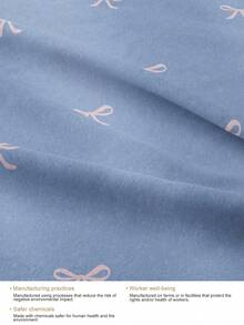 1/2 piezas Fundas de almohada impresas sin relleno, fundas de almohada de tela suave, suaves y transpirables, amigables con la piel y cómodas, textil para el hogar acogedor, adecuado para ropa de cama del hogar y ropa de cama de dormitorio escolar, funda de cojín de sofá, patrón de lazo de fondo azul, decoración de otoño, decoración de habitación, 45*45, Oeko-Tex