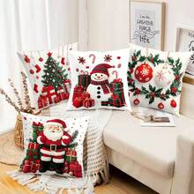 4 Pcs/1 Pc Dwarfs Love To Drink Coffee And Celebrate Christmas Happily. The Printed Super Soft Short Plush Pillowcase Is Suitable For Any Room, Sofa, Bedroom, Living Room, Home Decoration, Backrest Cover - Multicolor - View 10