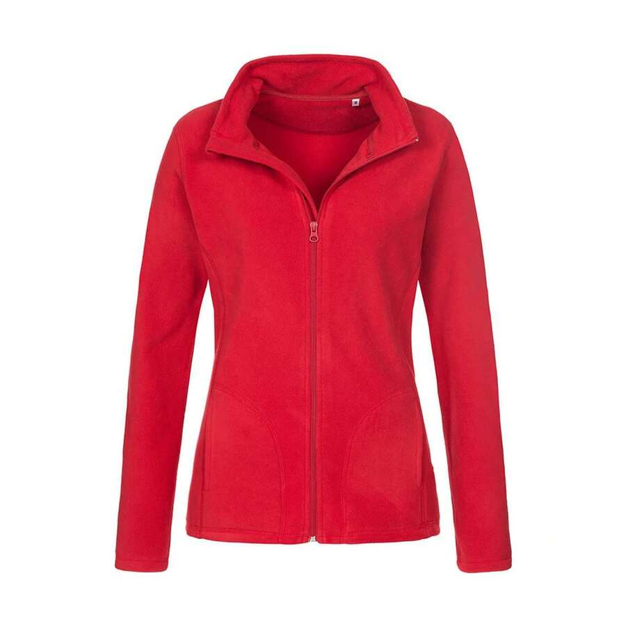 Womens/Ladies Fleece Jacket (Scarlet Red) - Red - View 1