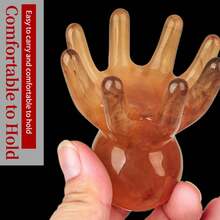 1 件大号章鱼发刷，多功能 8 触手按摩梳，适用于头皮、颈部、背部和全身，由树脂材料制成 - 彩色 - 查看 10