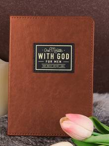1本《One Minute With God For Men》男士靈修書，365篇內容，便攜式學習計畫，適合作為男友/父親的生日禮物、父親節禮物、學校用品 - 棕色 - 查看 5