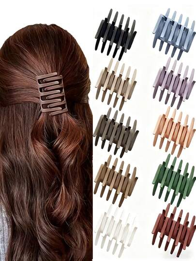 1pc Multiple Colors Available Acrylic Hair Claw Clips, Elegant And Versatile, Suitable For Women Of All Ages Hair Jaw Clip Hair Clamps Hair Clutch Hair Catcher Clip All Seasons Hair Clip Hair Accessories Suitable For Daily Casual, Party, Commuting, Vacation, Hairstyling, Washing Face, Makeup, Outfit Matching