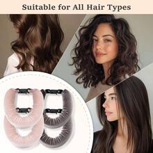 Heatless Hair Curler Set U2013 4PCS Velvet Overnight Blowout Rods Heatless Curls, Jumbo Flexible Curling Rods To Sleep In, No Heat Curling Tools Natural Waves And Curls - Standard - 查看 5