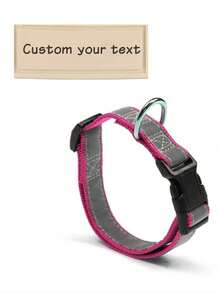 Reflective Dog And Cat Collars With Name, Personalized Pet Collars With Reflective Effects - Custom Engraved With Your Pet's Name And Phone Number, With A Detachable Buckle, Suitable For Both Male And Female Dogs, And Available In Three Adjustable Sizes: Small, Medium, And Large.