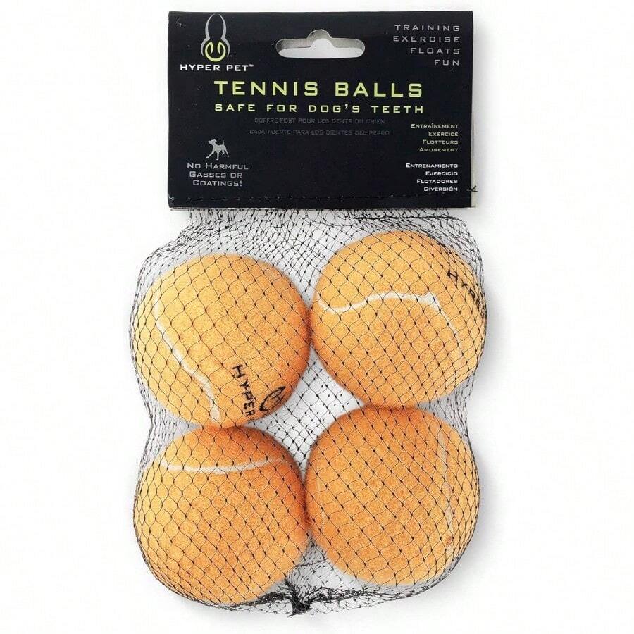 Midlee Large Tennis Balls For Dogs - 3 Inch Durable Toy Balls, Pack Of 4