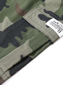 Women's Camouflage Cargo Pants, Multi-Pocket Practical Trousers, Stretchy Comfortable Fabric, Suitable For Daily Wear, Work, Travel, Running, Casual, Office, Outdoor Activities - Army Green - View 5