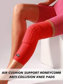 JINGBA SUPPORT 1 pieza Rodillera transpirable y de enfriamiento con panal, soporte para la pierna a prueba de choques para baloncesto, ciclismo, mujeres y hombres