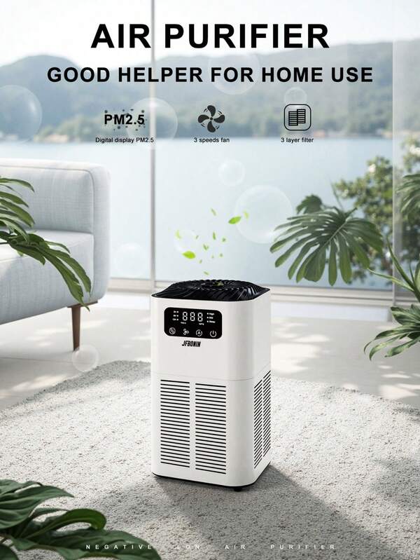 New Household Negative Ion Desktop Air Purifier - Formaldehyde Removal, Sterilization, Eliminates Secondhand Smoke, Odors & Dust