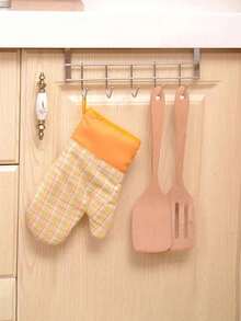 5-Hook Iron Rack For Kitchen Cabinet Shoe Cabinet Drawer Wardrobe Bathroom Hanging Towels Clothes Organizer Storage Solution Heavy Duty Wall Mount Hanger Hook Set For Home Organization Multipurpose Utility Rack Perfect Gift - Multicolor - View 7