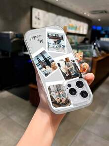 1pc Personalized Customized 4-Photo Text Name Minimalist Transparent Shockproof Phone Case Suitable For IPhone11/12/13/14/15/16/16pro/16plus/16promax/17/17pro/17promax/Air/ 9A/10/10A/10PRO/10PROXL/11/11PRO/11PROXL/S24/S25ultra/S25plus/S25edge/S25FE/A07/A17/S26/S26plus/S26ultraMotorola G85/ Hot 50 Pro+ And Other Models Suitable For Gifts To Friends - Clear - View 6