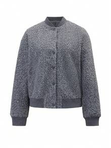 Vaiaye Women's Winter Fashion Elegant Solid Color Woven Long Sleeve Jacket, Suitable For Autumn And Winter, Thanksgiving And Christmas