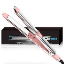 75W Pink Hair Straightener With 360° Swivel Cord, 230°C Max Temp - Portable, Time-Saving, Hair-Care, Ideal For Travel & Daily Use, Perfect Christmas Gift - 美規A型插(110-127V) - 查看 9