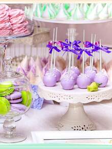 50 buah Stik Lolipop Akrilik (4 Inci, 6 Inci, 8 Inci, 10 Inci), Stik Cake Pop, Stik Permen, Stik Kayu Akrilik, Stik Snack, Pengaduk, Cake Pop Leleh, Dekorasi Cupcake, Stand Display Cake Pop Transparan - MultiWarna - View 3