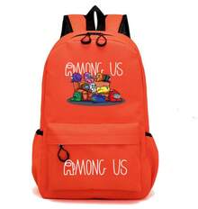 Among Us 小中学生用ランドセル 子供用スペース人狼ゲーム周辺バックパック - オレンジ1 - チェックする 50