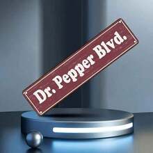 16x4 Inch Dr. Pepper Blvd Metal Wall Art Sign, UV High Definition Printing, Indoor/Outdoor Decorative Plaque, Suitable For Daily And Holiday Decor