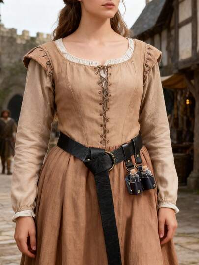 2 Stücke mittelalterlicher Alchemie Kunstleder Gürtel, Fantasy Gürteltasche Seitentasche mit 2 Kork Trank Flaschen, Renaissance Hexe Requisiten Magie Fläschchen Steampunk Halloween Kostüm Accessoire Sets