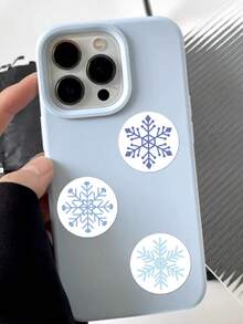 1 Rollo/500 piezas Pegatinas de copos de nieve de colores para Navidad - ¡Perfectas para sellar y decorar sobres de regalo!