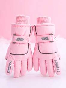 1 Pair Kids Winter Gloves, Waterproof, Windproof, Warm, Suitable For Snow Play, Skiing, Cycling, Outdoor Activities For 8-12 Years Old Boys And Girls - FIVE STRIP SPORTS GLOVES - View 13