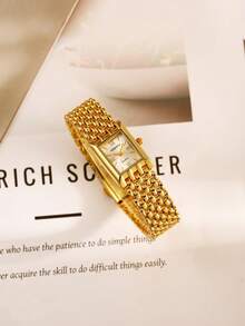 1pc Women's Minimalist Fashion Business Quartz Wrist Watch With Roman Numeral Scale, Suitable For Daily Wear - White - View 2