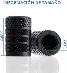 Timotech Tapones para Llantas, Tapas de Válvula de Neumático de Aluminio Anodizado, Resistente a la Corrosión, Universales para Coches, Camiones, Motocicletas, SUV y Bicicletas. - 1 - Ver 5