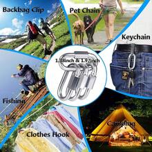 Quick Link, 304 Stainless Steel D Shape Locking Carabiner Keychain Buckle For Hiking Gym Set Of 6 - M3.5 18Pack - View 5