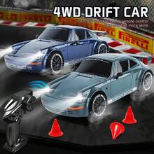 Remote Control Car RC Drift Car 2.4GHz 1:20 Scale 4WD 20KM/H High Speed Remote Control Cars With LED Lights Drifting Tire Obstacle Simulated Car Model Racing Remote Control Racing Car Toy For Boys And Girls Birthday Gift Halloween Gift Christmas Gift