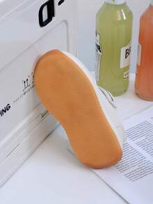 秋季新款软底儿童男童女童休闲运动鞋，日常穿着百搭运动鞋，防滑，运动经典复古厚底运动鞋，轻便透气网眼，防尘，时尚可爱功能鞋，校园风格 - 米色 - 查看 4